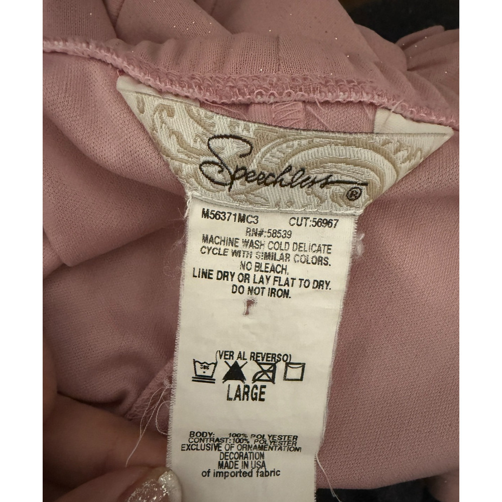 VTG Y2K Speechless Fairy Flower Dress Pink Halter Babydoll Glitter Embroidered - Picture 7 of 11